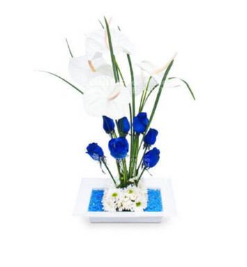 FAZ001 - Arreglo con Flores Azules