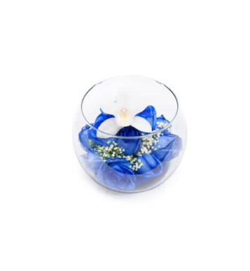 FAZ003 - Arreglo con Flores Azules
