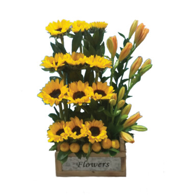 GIR027- Girasoles y lirios