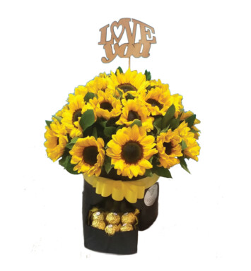 GIR026 - Girasoles y chocolates