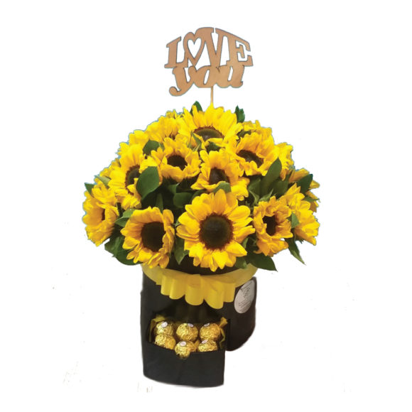 GIR026 - Girasoles y chocolates