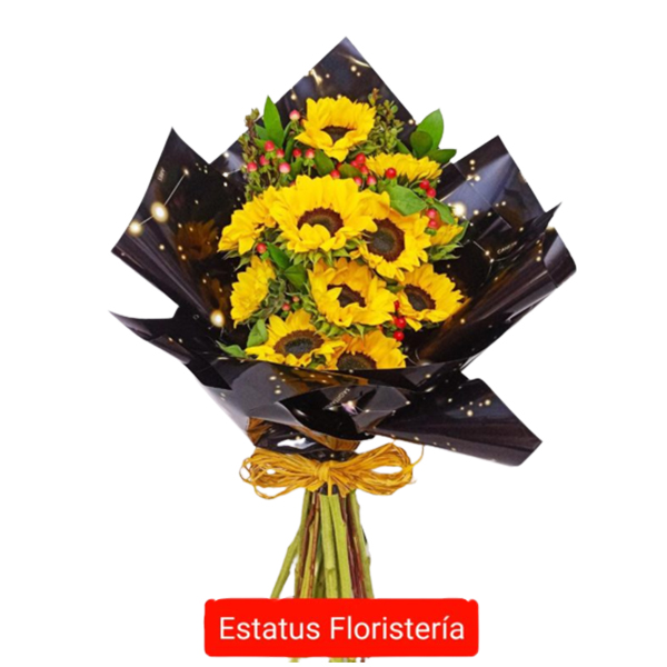 BOU034- BOUQUET GIRASOLES