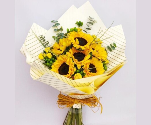 BOU062-BOUQUET DE GIRASOLES