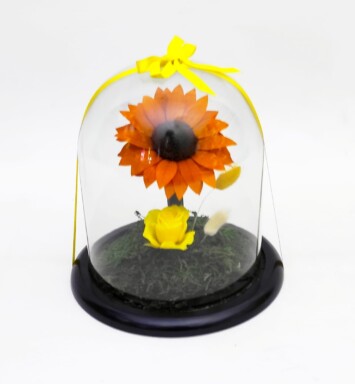 RE037-GIRASOL Y ROSA ETERNA