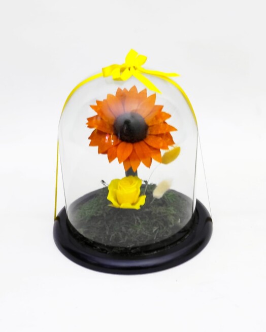 RE037-GIRASOL Y ROSA ETERNA