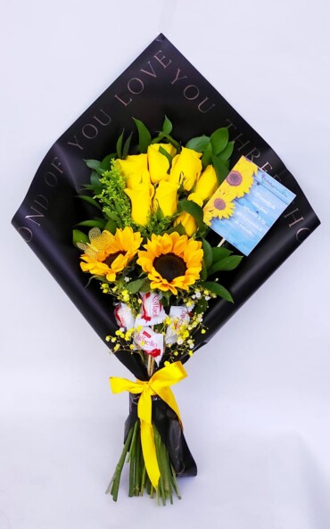BOU067-ROSAS Y GIRASOLES