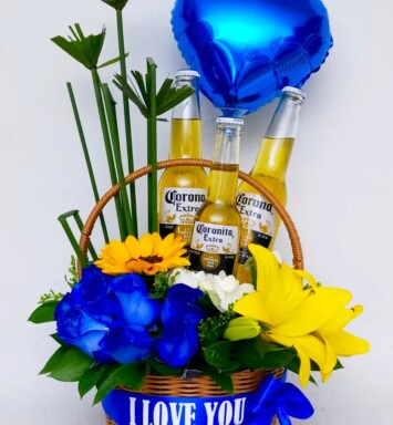 FAZ020-ARREGLO FLORAL AZUL