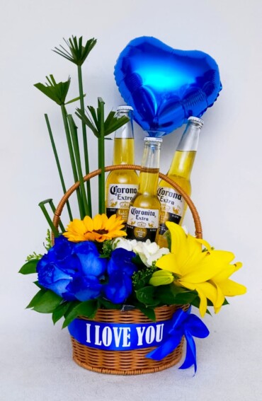 FAZ020-ARREGLO FLORAL AZUL