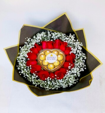 BOU076-BOUQUET FERRERO CORAZON
