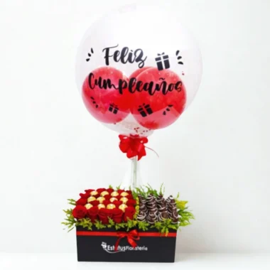 FCH004 - Dulce detalle de flores y fresas