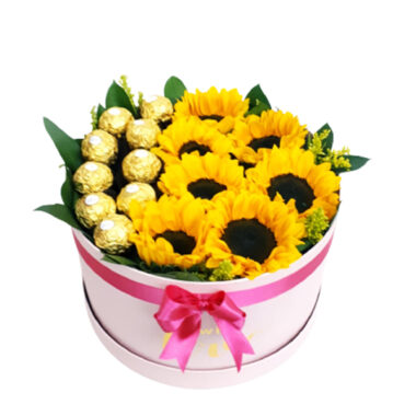 GIR001 - Girasoles y chocolates